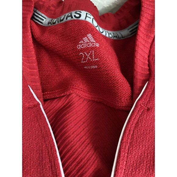 Adidas Techfit Primeknit Football Jersey Men’s 2XL Red Compression Fit NO TAG - Picture 3 of 11